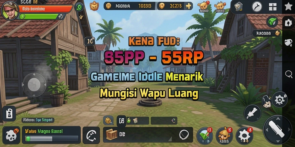 Tampilan gameplay <strong>55RP</strong> yang santai dengan karakter yang aktif.