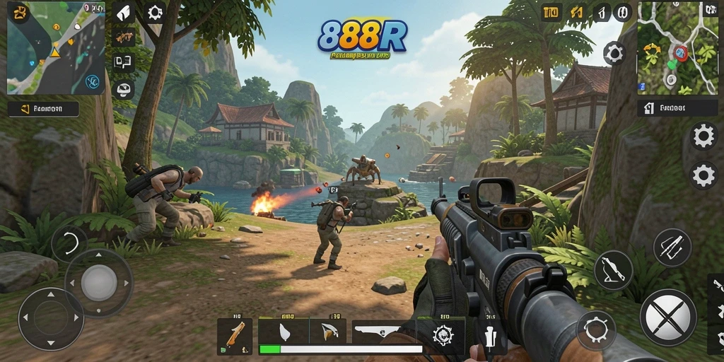 Tampilan gameplay 888R dengan aksi seru dan grafis menawan.