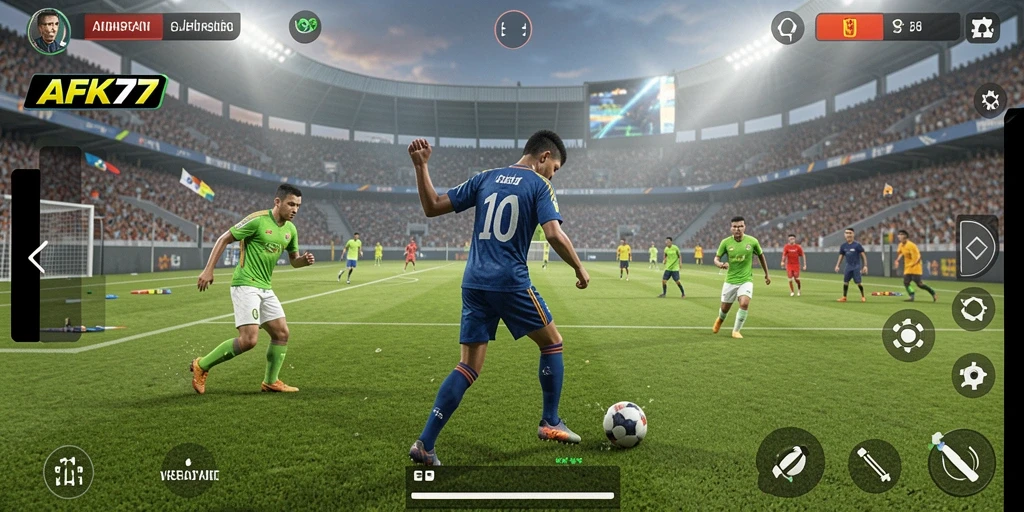 Tampilan gameplay AFK77 menunjukkan aksi kompetitif yang seru.