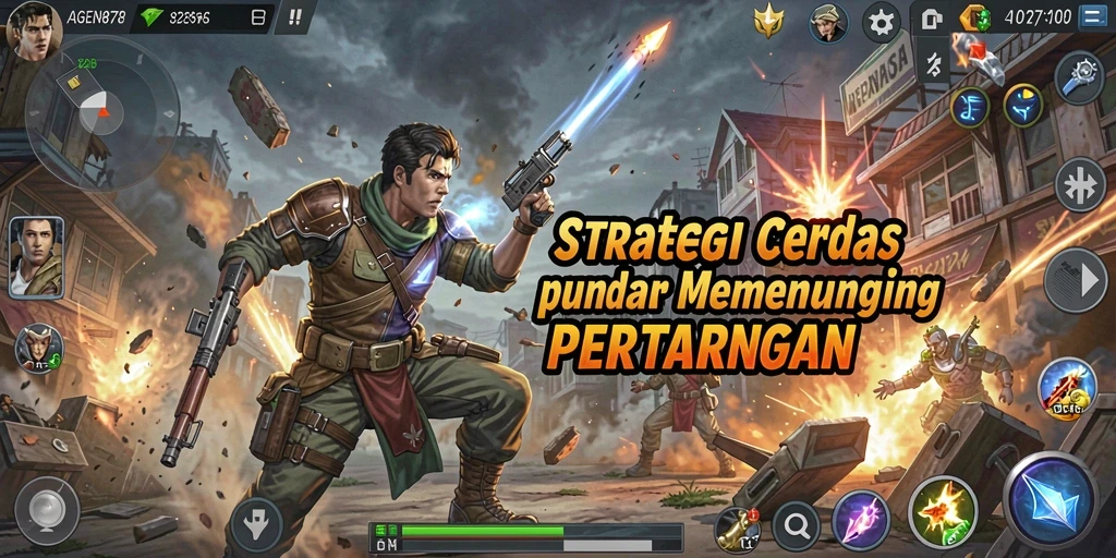 Tampilan gameplay AGEN878 menampilkan pertarungan strategis yang mendebarkan.