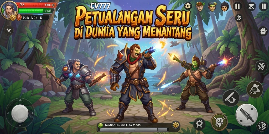 Screenshot CV777 menunjukkan gameplay petualangan yang menantang dan menarik.