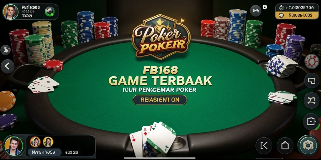 Tampilan gameplay FB168 yang mendebarkan dalam permainan Poker.