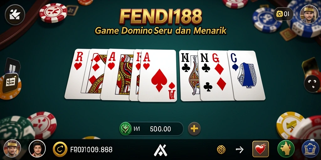 Screenshot utama FENDI188 menunjukkan aksi seru permainan Domino.