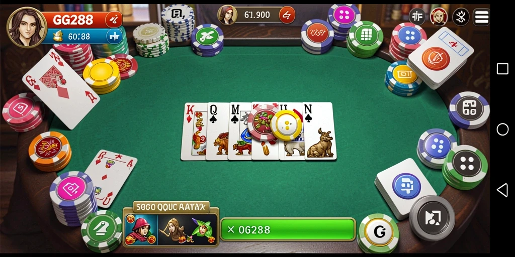 Tampilan gameplay seru dalam GG288 yang penuh strategi QiuQiu.