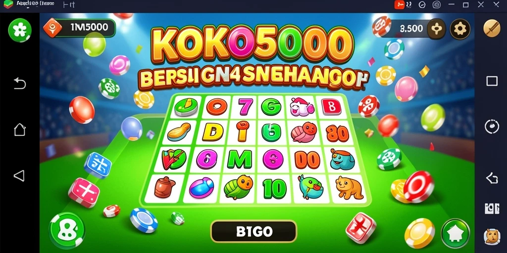 Screenshot KOKO5000 menampilkan gameplay Bingo yang seru dan interaktif.