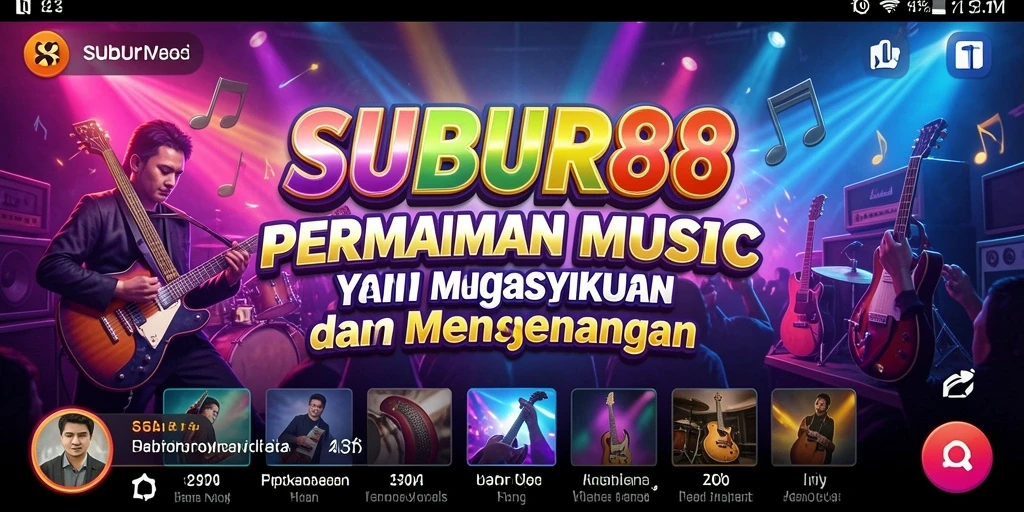 Tampilan gameplay SUBUR88 dengan tantangan musik yang menarik.