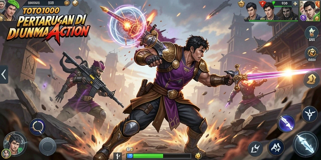 Gameplay TOTO1000 menampilkan pertarungan yang mendebarkan dan karakter yang unik.