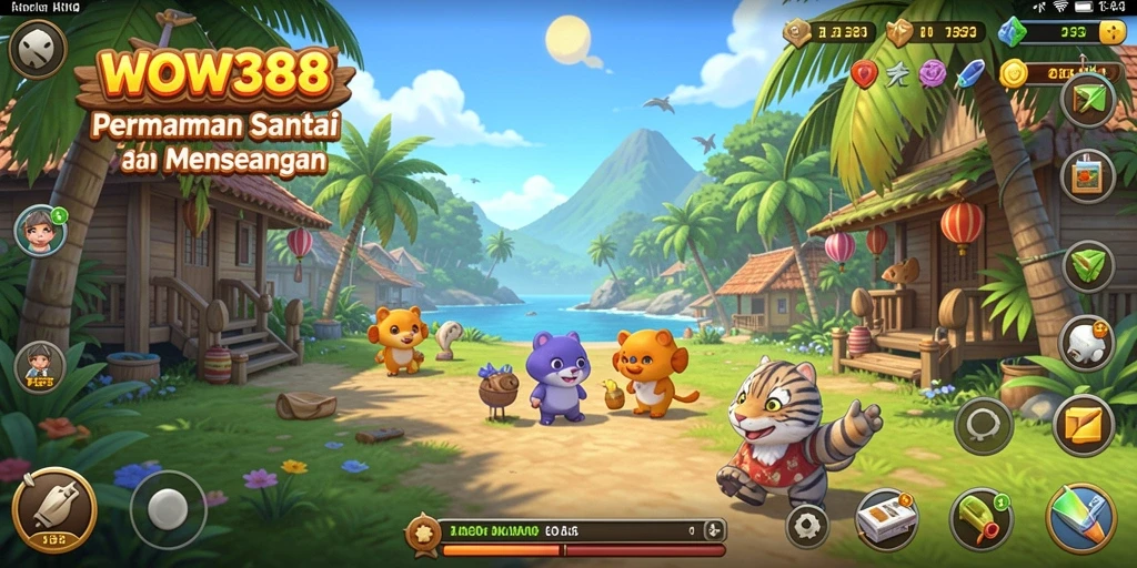 Tampilan gameplay menarik dari WOW388 yang penuh warna.